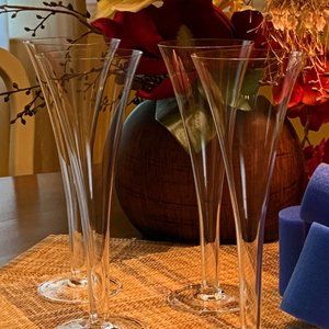 Tiffany & Co. Vintage Hollow Stem Fluted Champagne Trumpet – Set of 4